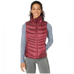 New The North Face Aconcagua II 500 Fill Vest Shiny Deep Red Women’s Sz Large